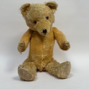 Vintage Blonde Jointed Teddy Bear with Working Growler